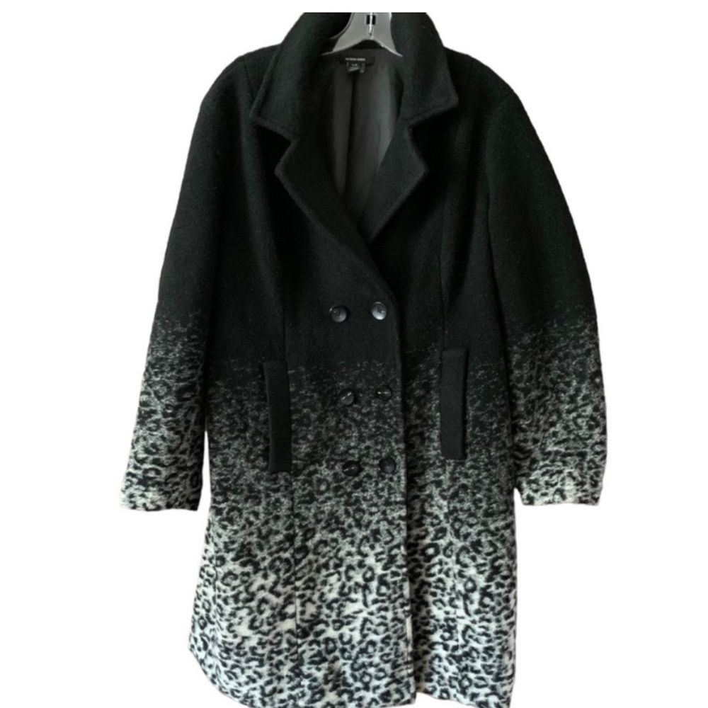 Alison Sheri Ombre Animal Print Wool Coat